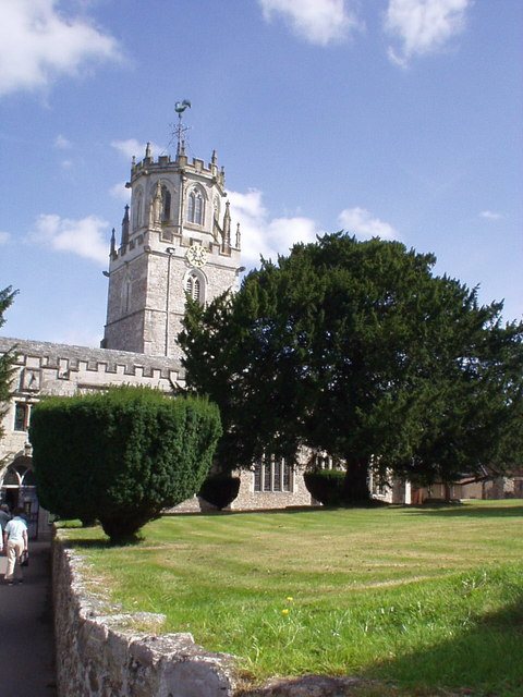 St Andrew's Church in Colyton with its medieval octagonal lantern tower